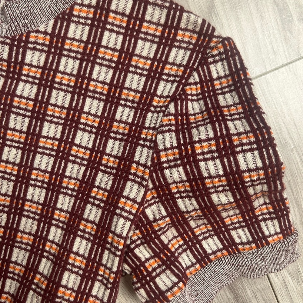 Zara Trafaluc Plaid Knit Top
